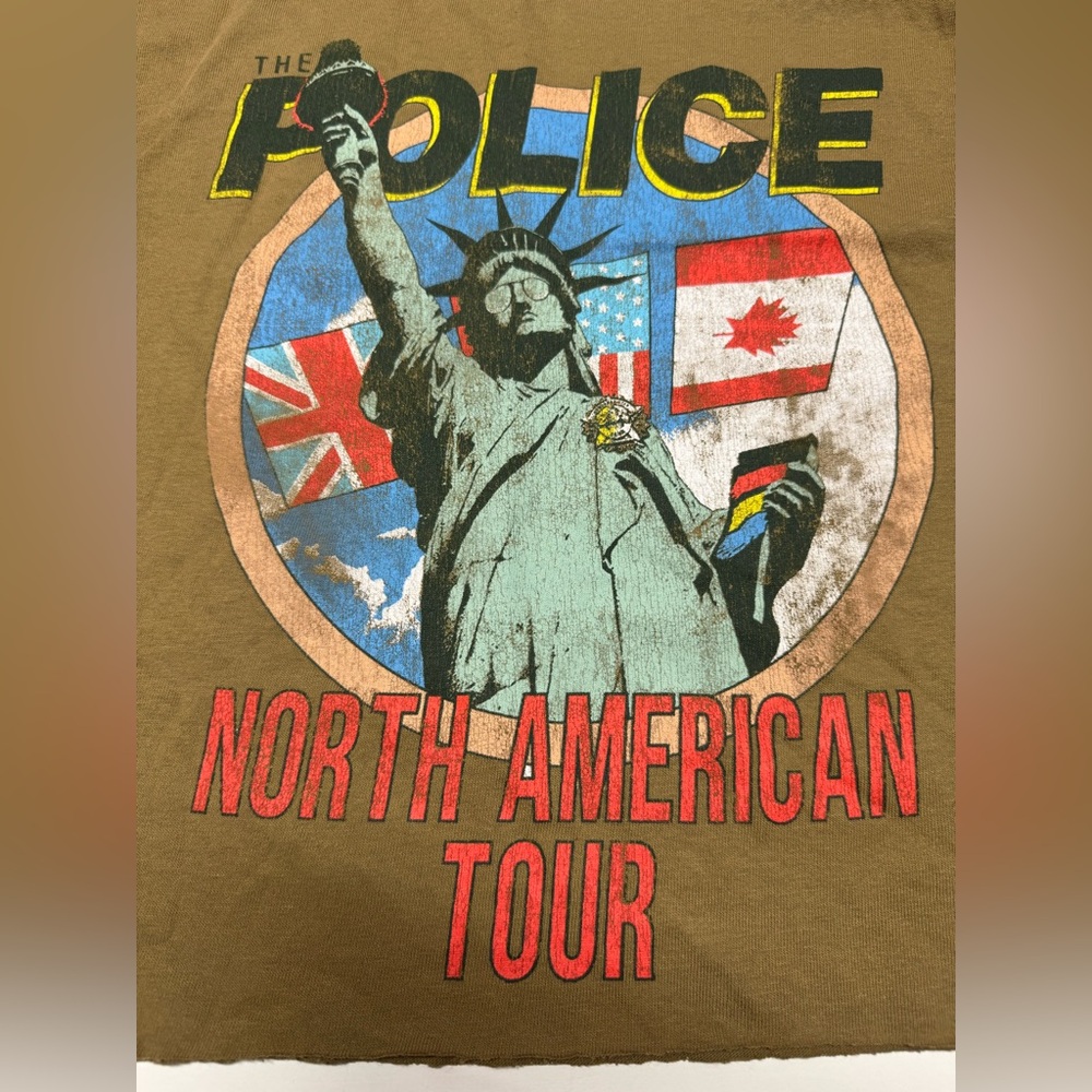 The Police North American Tour Cropped Graphic Tee - Band Tee - NWOT - Picture 5 of 10